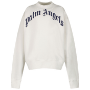 Palm Angels Kinders unisex sweater fra hvid