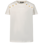 T-shirt per ragazze di Balmain per bambini bianchi