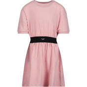 Dětské šaty Dolce & Gabbana světle růžové