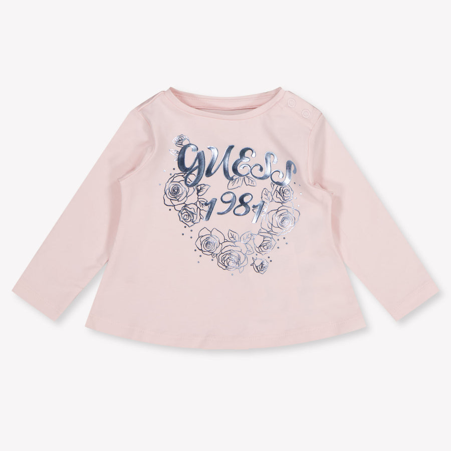 Guess Bambino Ragazze Maglietta dentro Rosa Chiaro