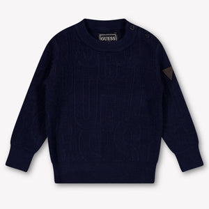 Guess Bébé Garçons Pull en Navy