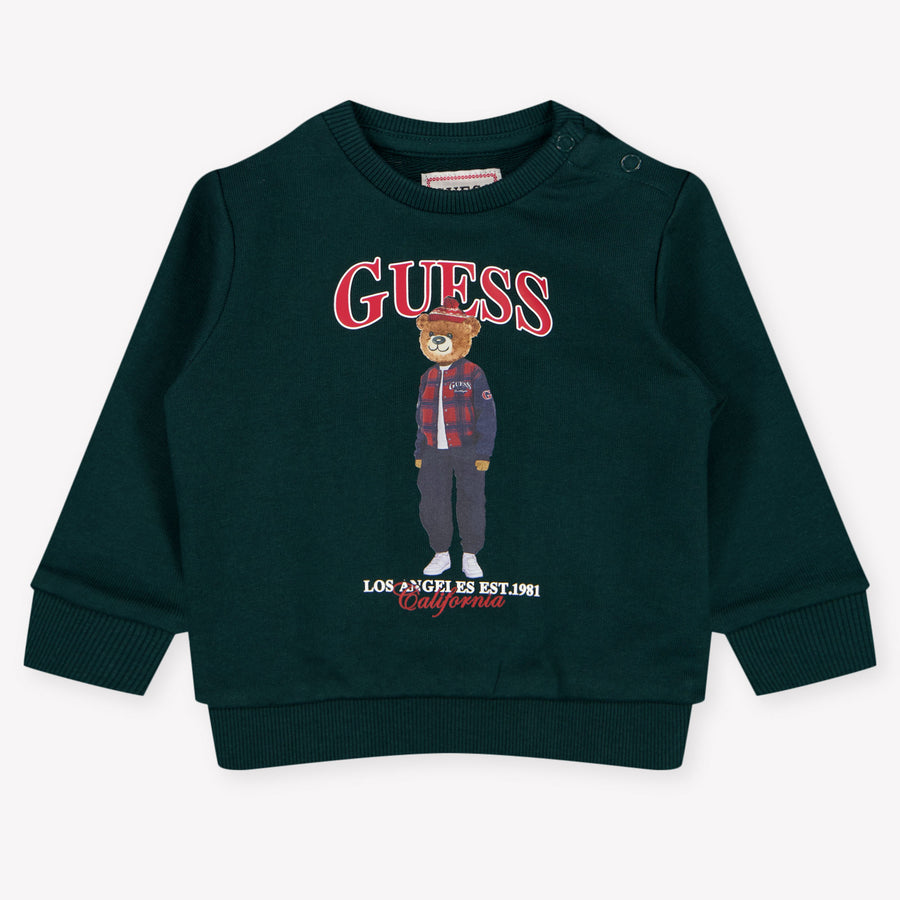 Guess Baby Jungen Pullover rein Dunkelgrün