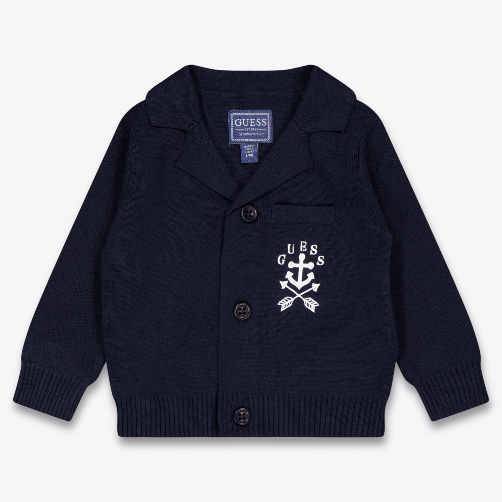 Guess Baby Boys Cardigan In Navy