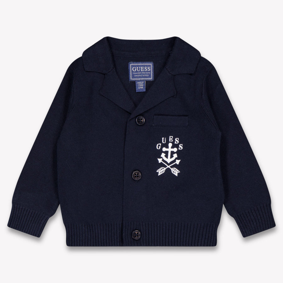 Guess Bébé Garçons Cardigan en Navy