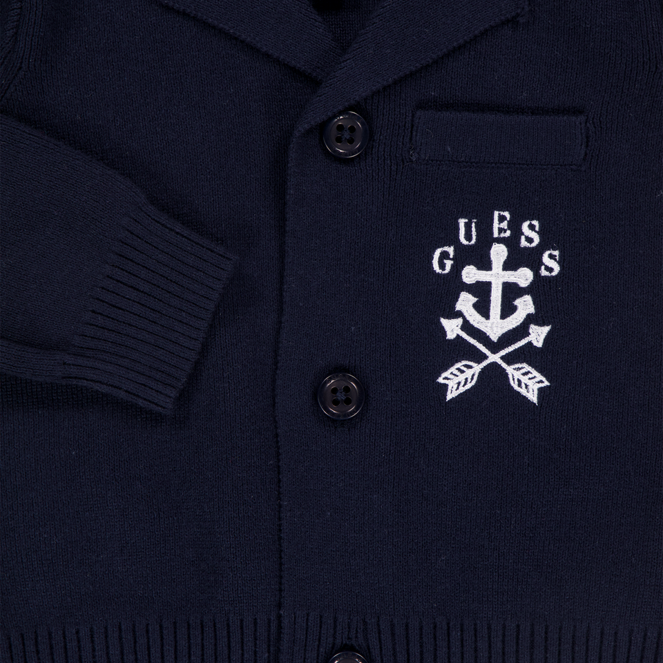 Guess Baby Boys Cardigan In Navy