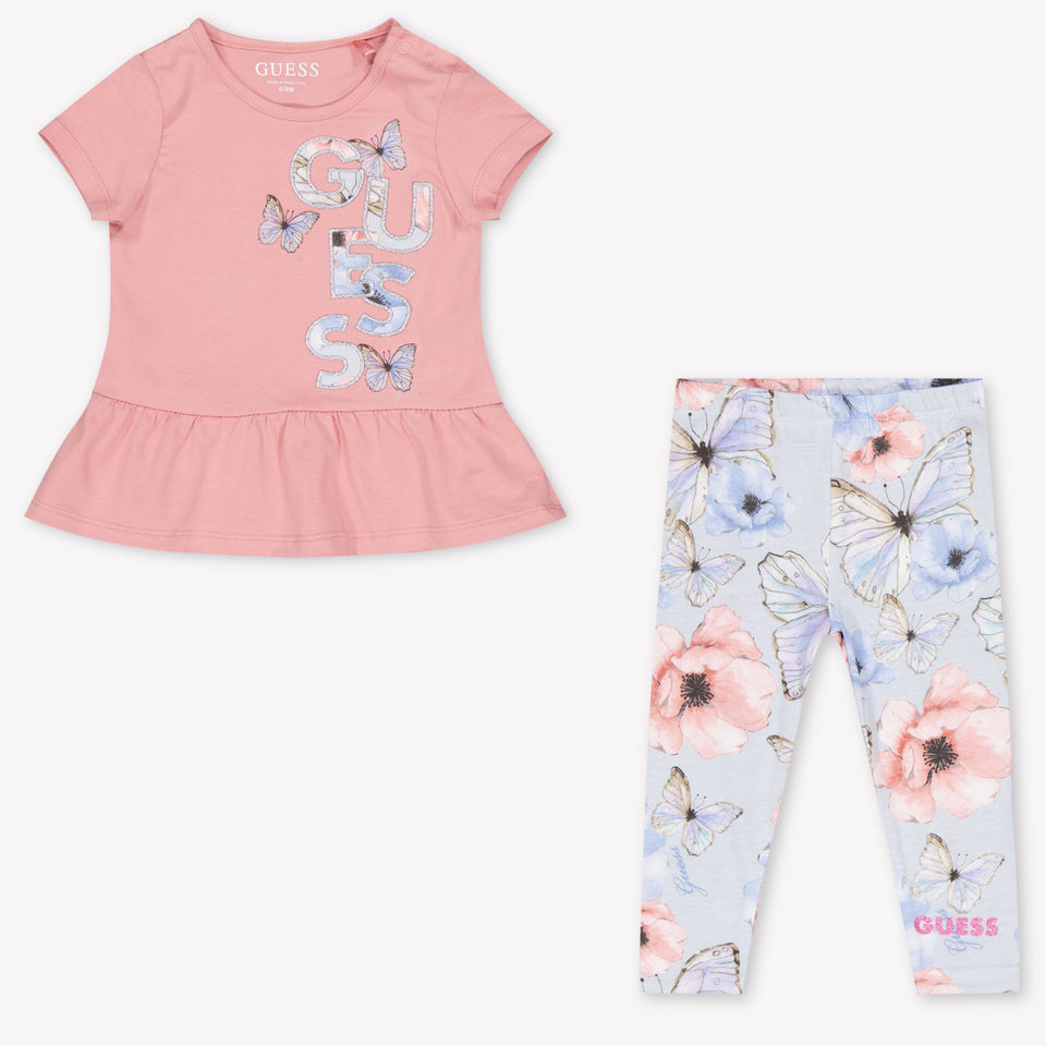 Guess bebe Chicas Establecer en Rosa Antiguo