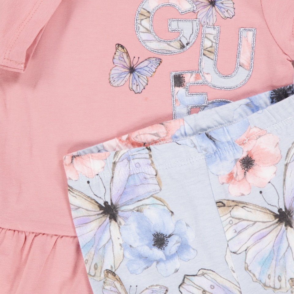 Guess bebe Chicas Establecer en Rosa Antiguo