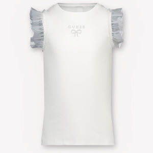 Guess Enfants Filles T-shirt dans Blanc