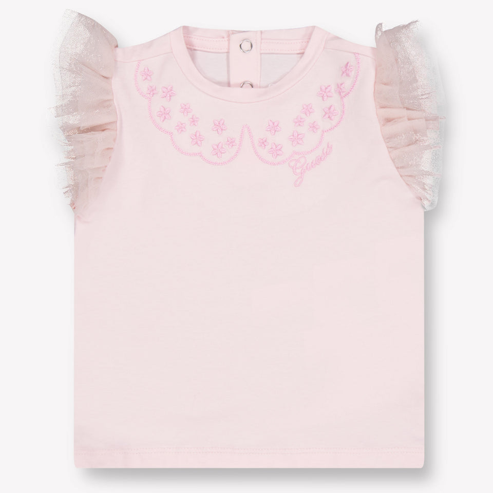 Guess Bambino Ragazze Maglietta dentro Rosa Chiaro