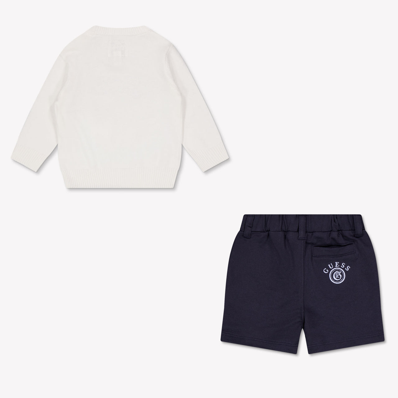 Guess Bébé Garçons Pull en blanc cassé