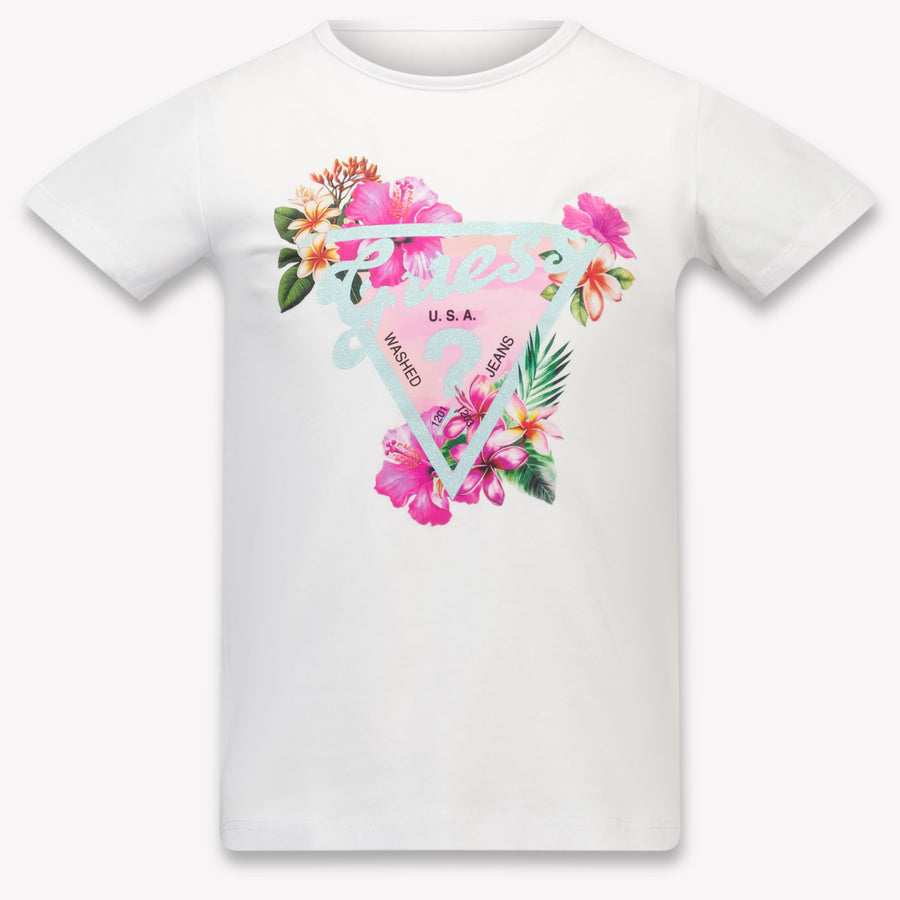 Guess Kinder Meisjes T-Shirt In Wit