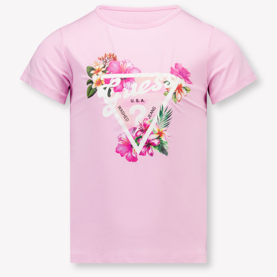 Guess Kinder Meisjes T-Shirt In Licht Roze