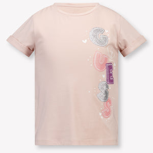 Guess Bambini Ragazze Maglietta dentro Rosa Chiaro