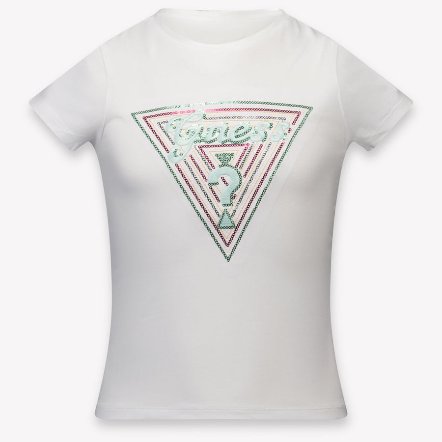 Guess Enfants Filles T-shirt dans Blanc