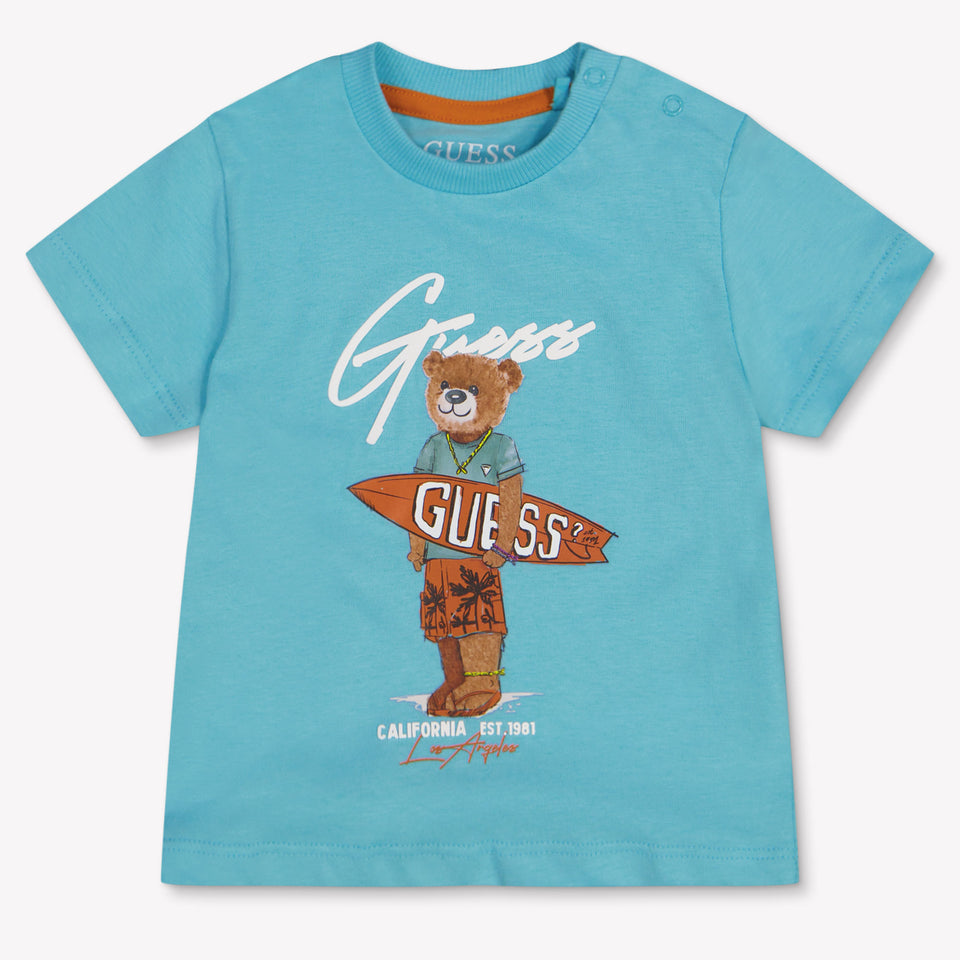Guess Bébé Garçons T-shirt en turquoise