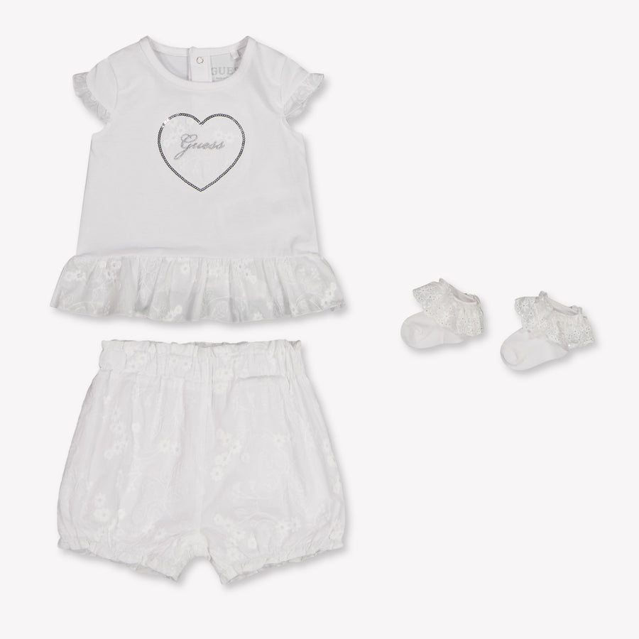 Guess bebe Chicas Establecer en Blanco