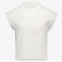 Guess Enfants Filles T-shirt en blanc cassé