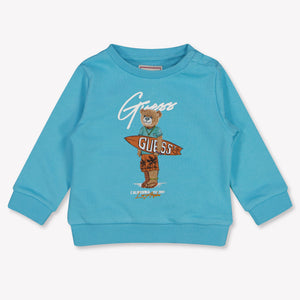 Guess Bébé Garçons Pull En Turquoise