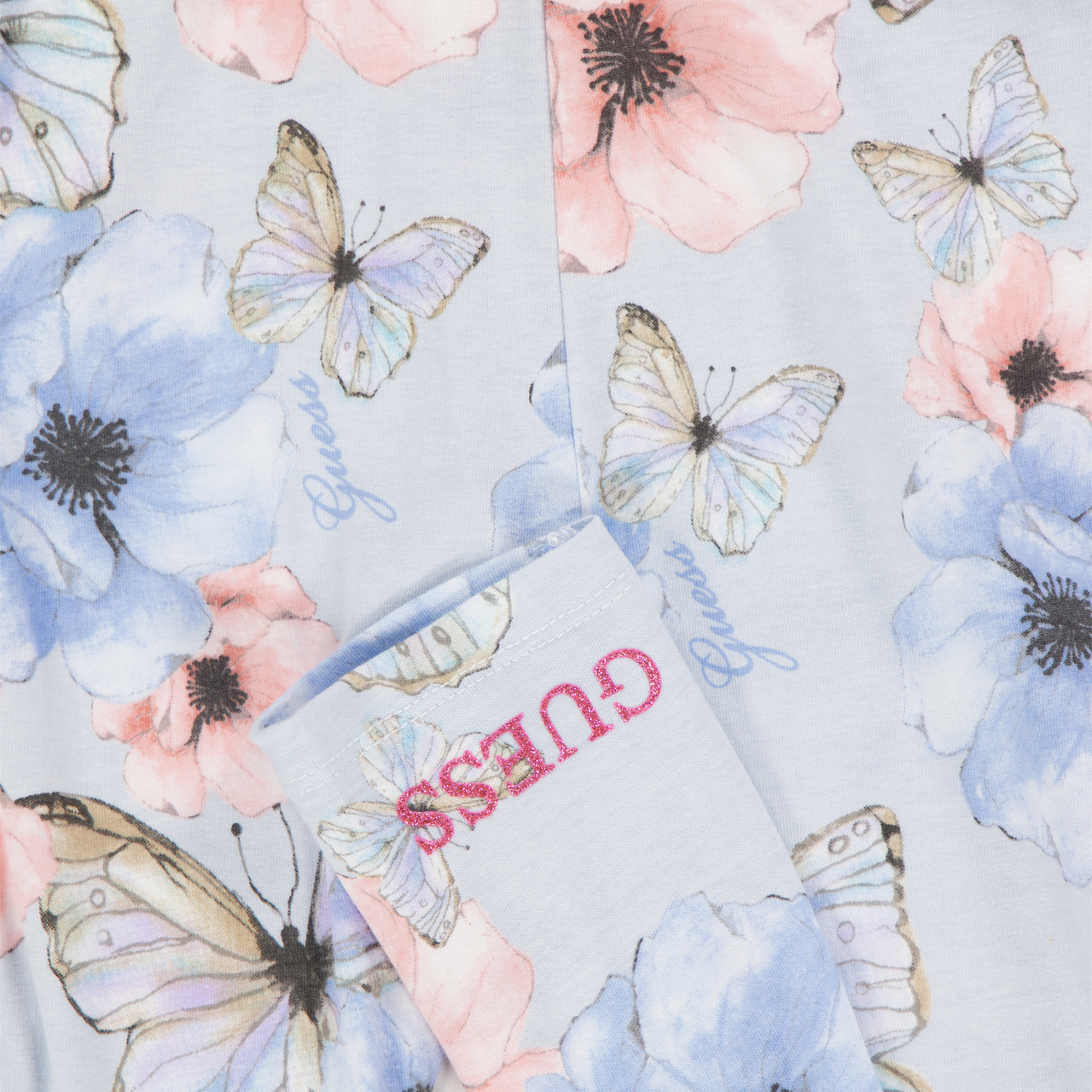 Guess Enfants Filles Leggings dans Bleu Clair
