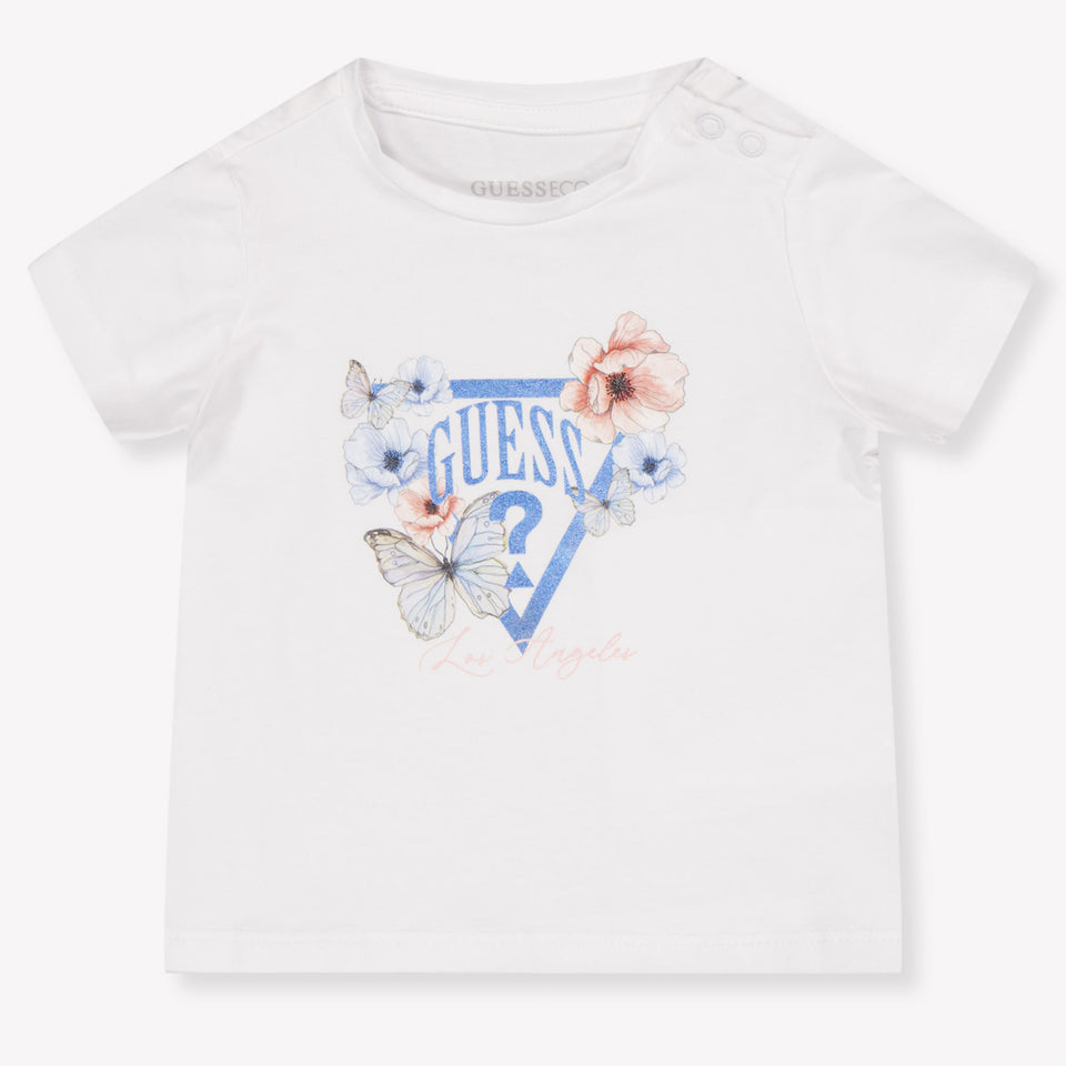 Guess Baby Mädchen T-Shirt In Weiß