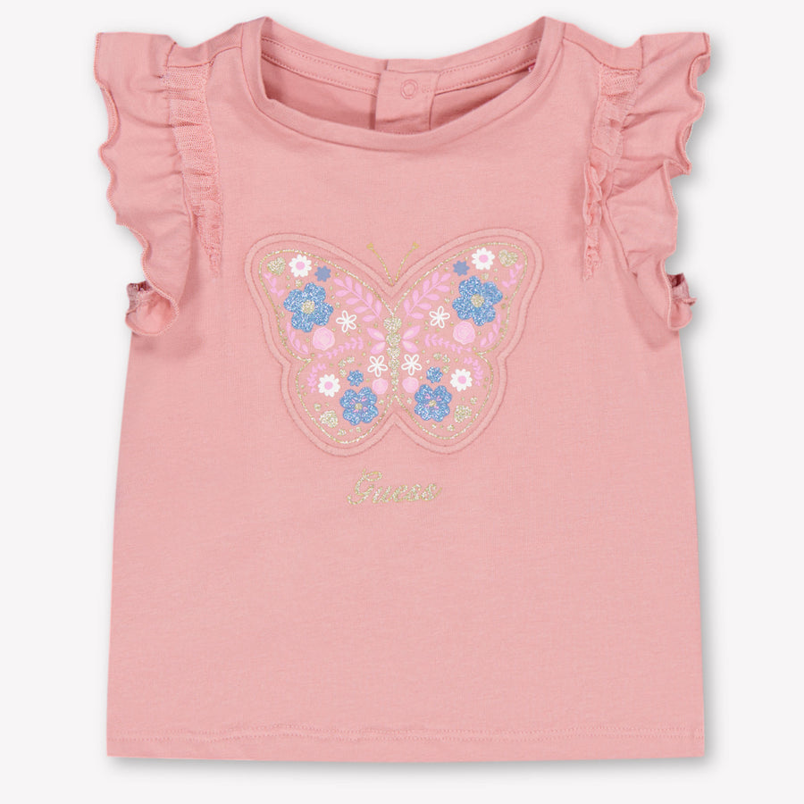 Guess Bébé Filles T-shirt en vieux Rose