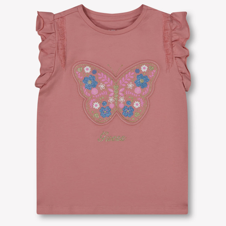 Guess niños Chicas Camiseta adentro Rosa Antiguo