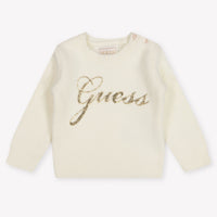 Guess Bébé Filles Pull en blanc cassé