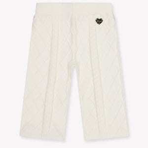Guess Bébé Filles Pantalon en blanc cassé