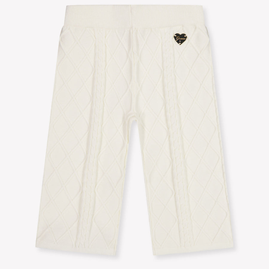 Guess Bébé Filles Pantalon en blanc cassé