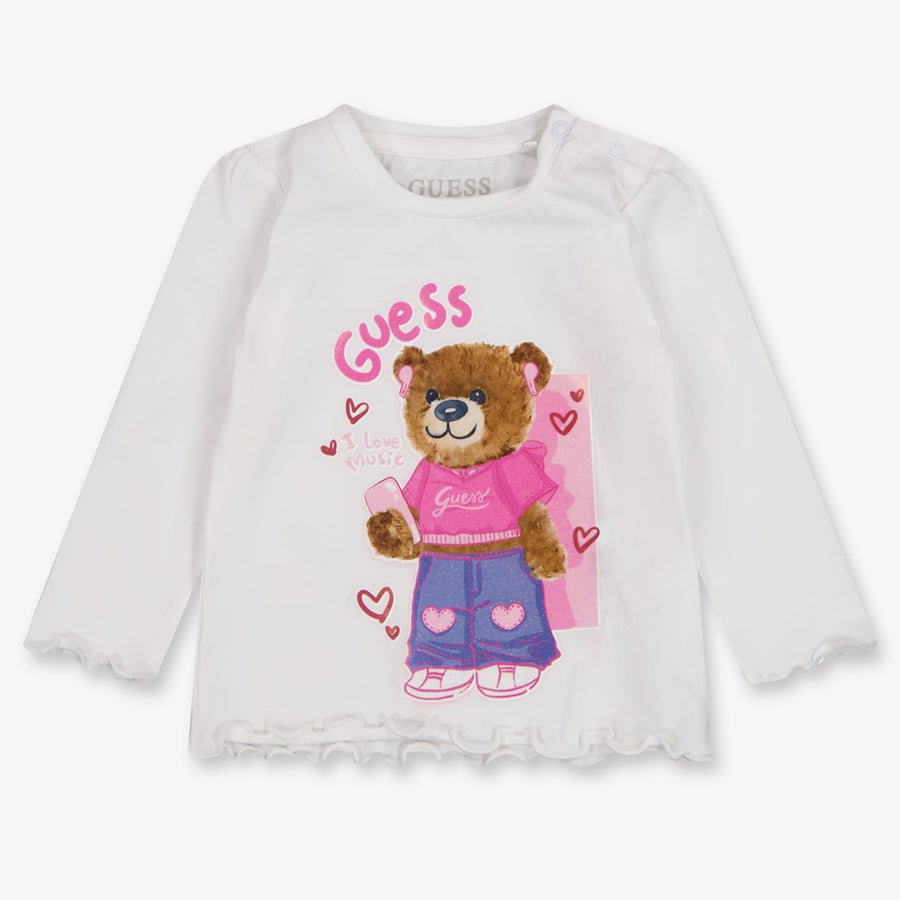 Guess bebe Chicas Camiseta adentro Blanco
