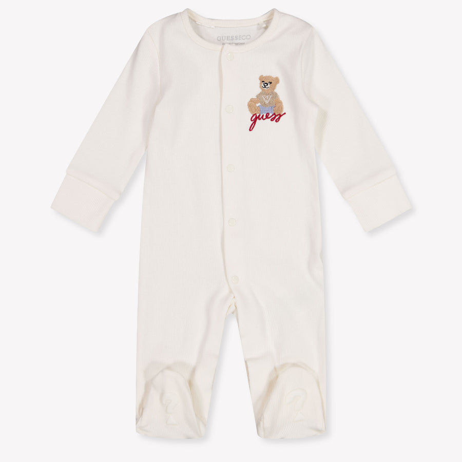 Guess bebe Chicos Mono corto en Blanco Roto