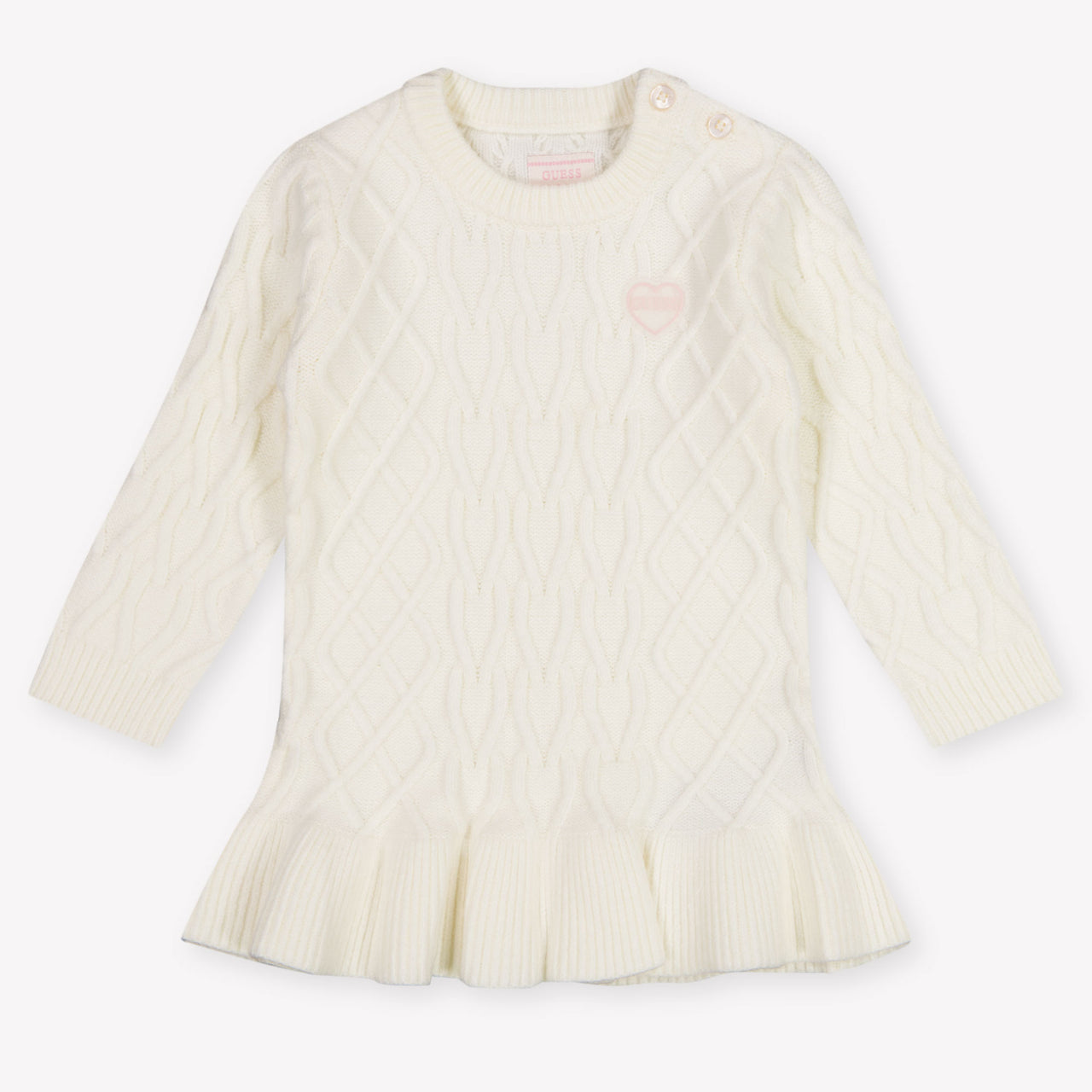 Guess Bébé Filles Robe en blanc cassé