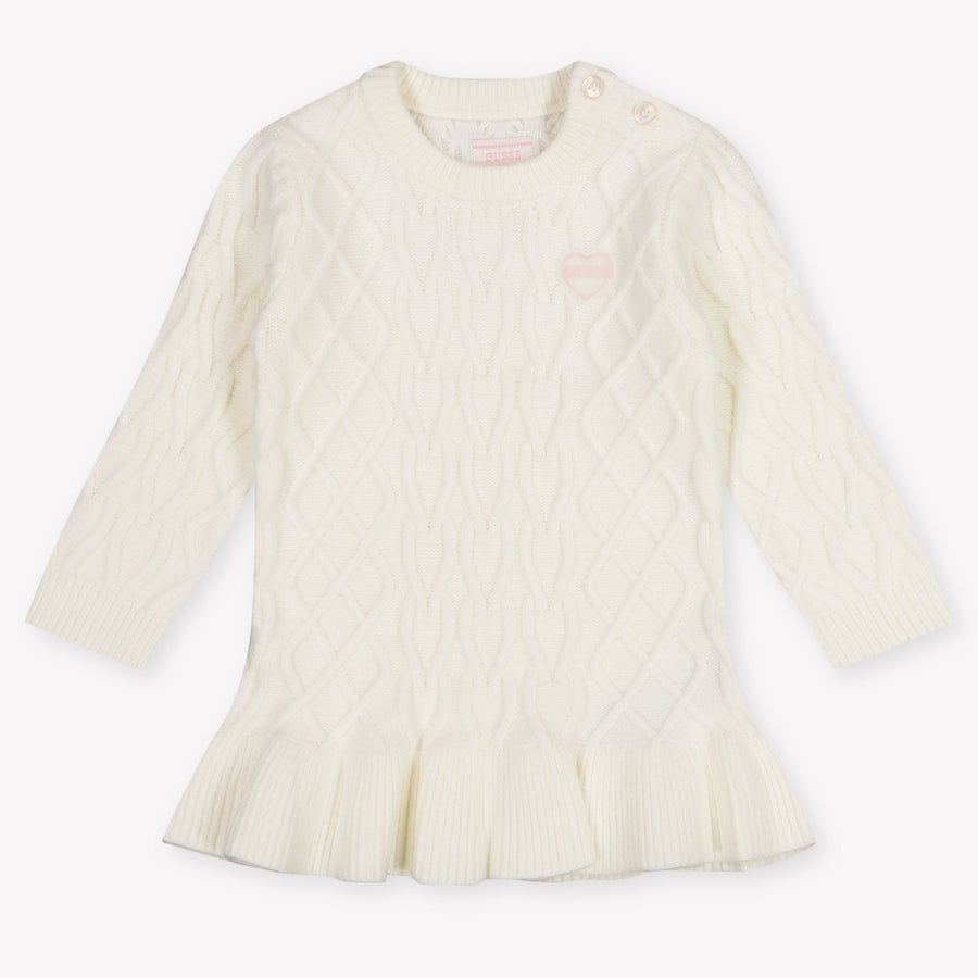 Guess Bébé Filles Robe en blanc cassé