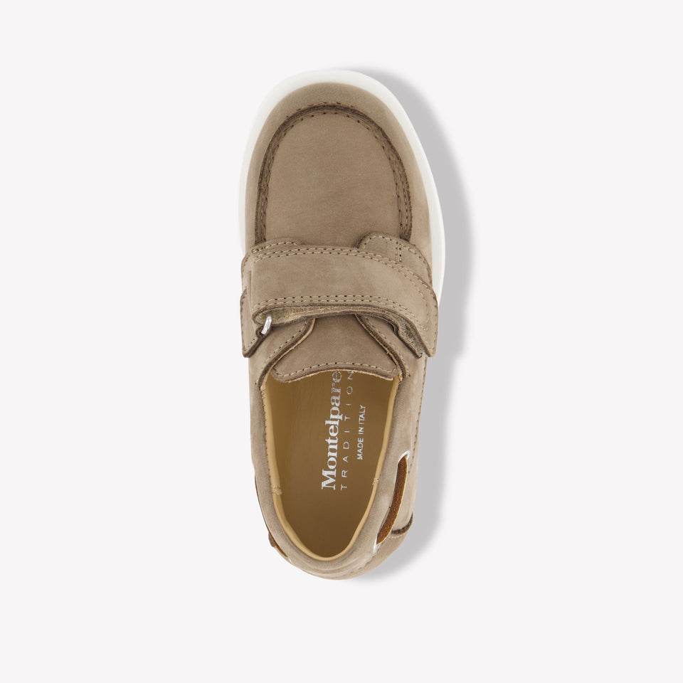 Andrea Montelpare Boys Shoes In Taupe