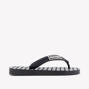 Dsquared2 Garçons Pantoufles Noir