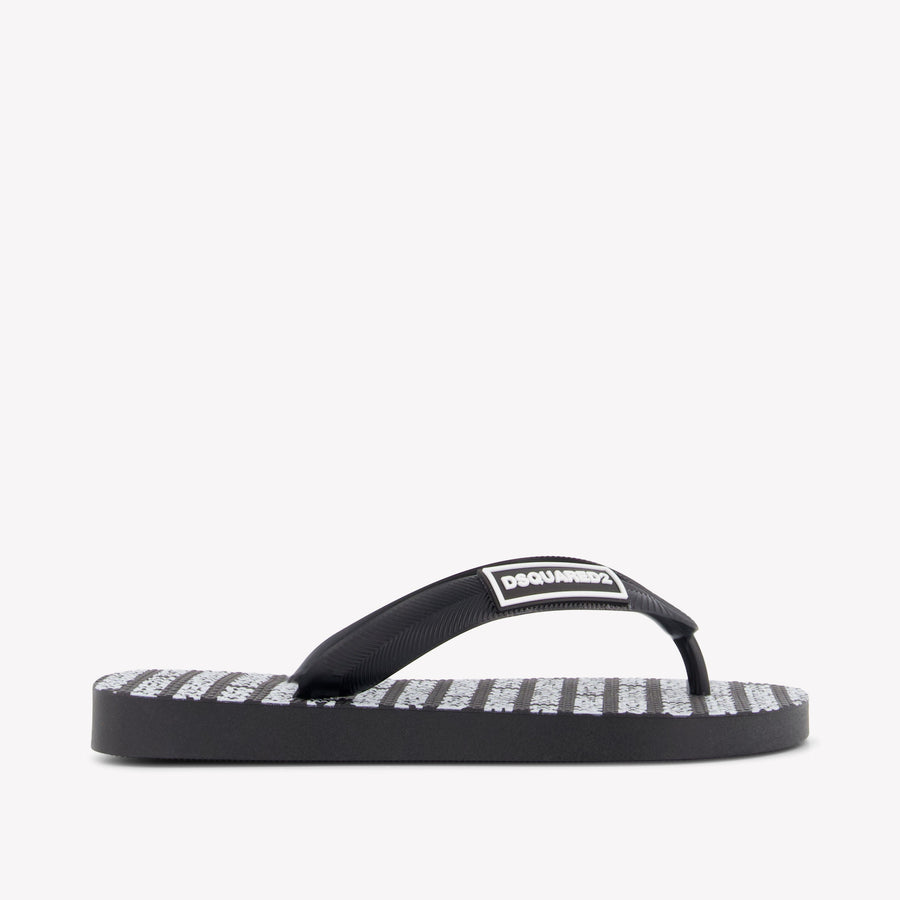 Dsquared2 Garçons Pantoufles Noir