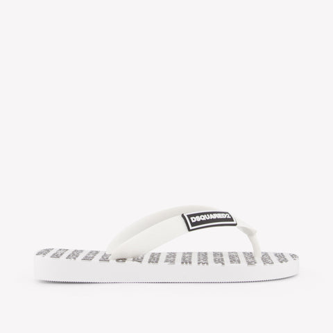 Dsquared2 Garçons Pantoufles Blanc