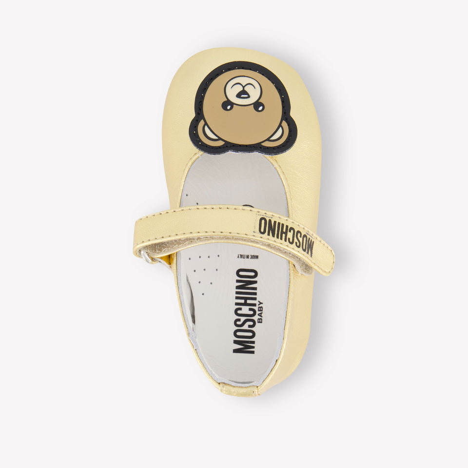 Moschino Baby Girls Shoes In Gold