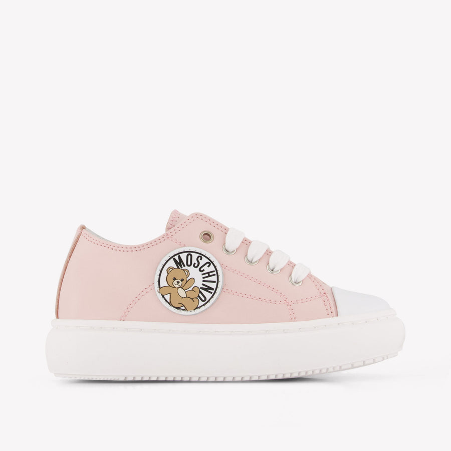 Moschino Filles Baskets dans Rose Léger