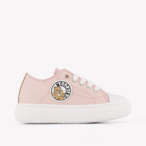 Moschino Filles Baskets dans Rose Léger