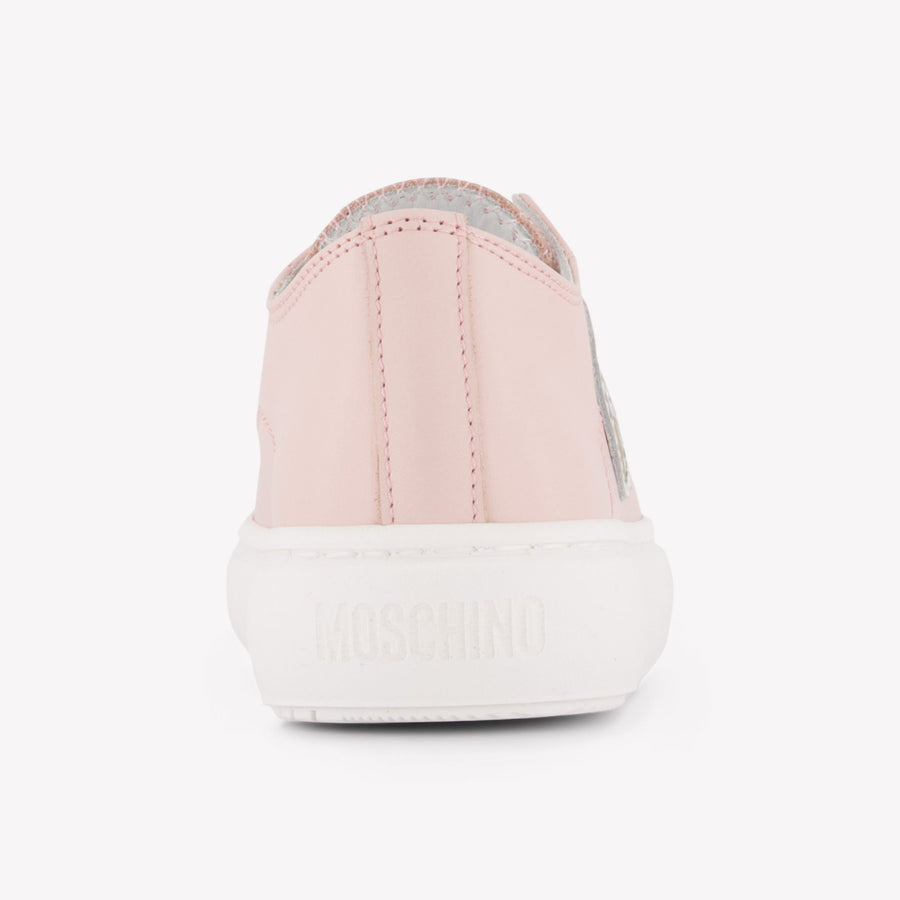 Moschino Filles Baskets dans Rose Léger