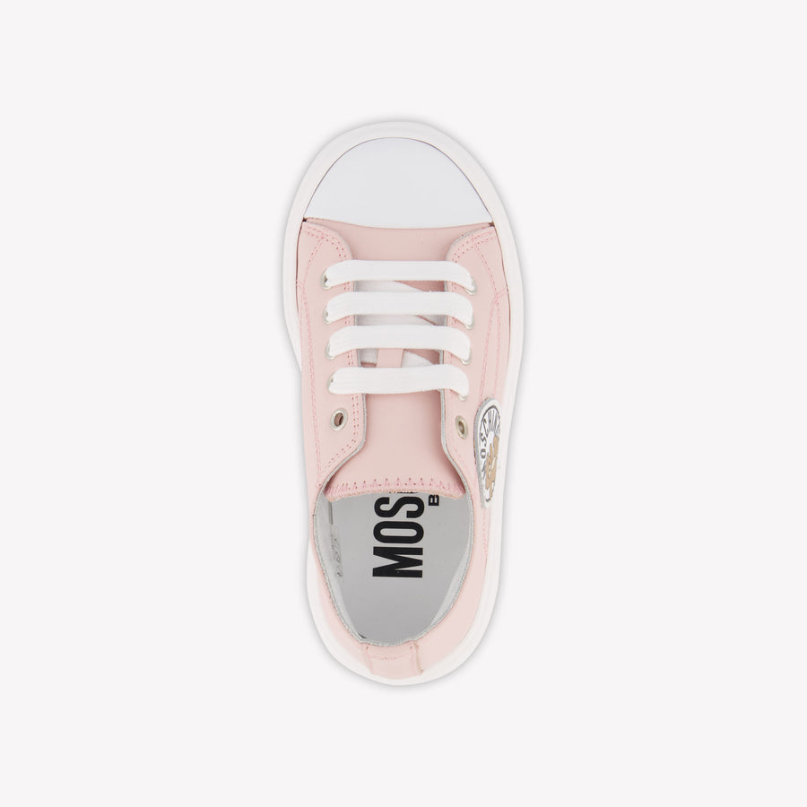 Moschino Filles Baskets dans Rose Léger