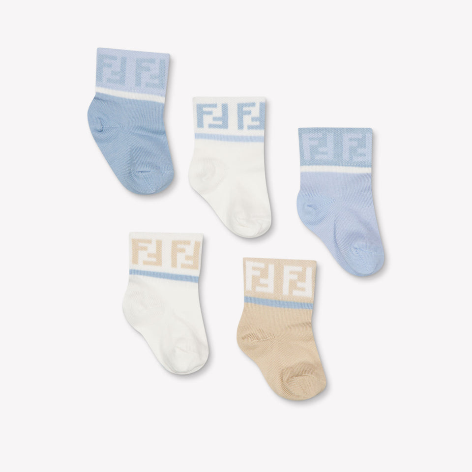 Fendi Baby Jungen Socken rein Hellblau