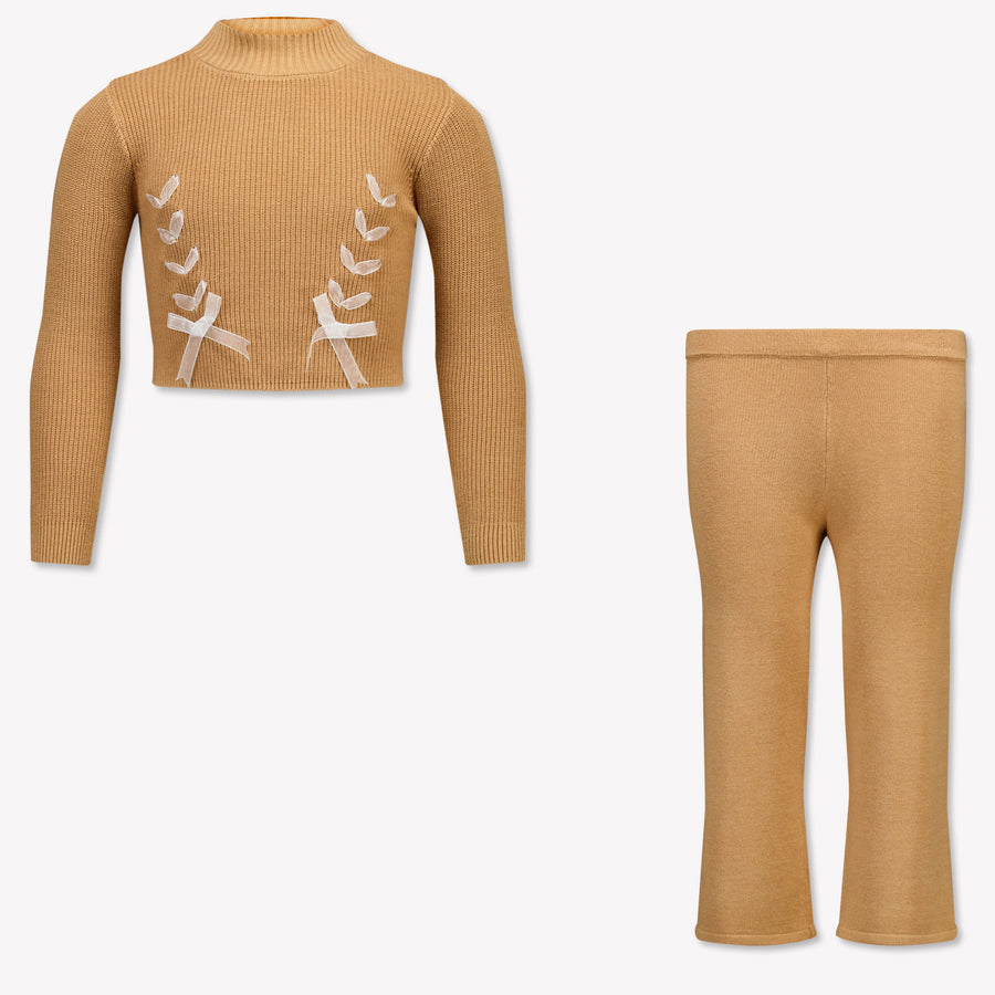 Twinset Bambini Ragazze Impostato Beige