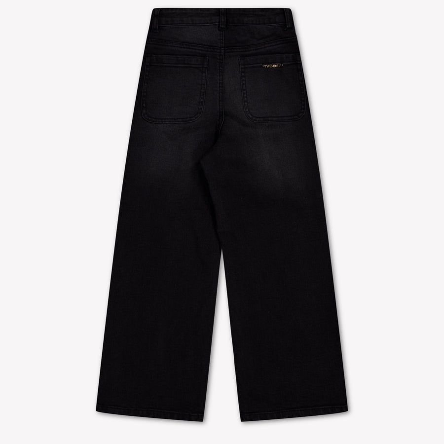 Twinset Bambini Ragazze Jeans Dentro Nero
