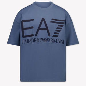 EA7 Enfants Garçons T-shirt dans Bleu Clair