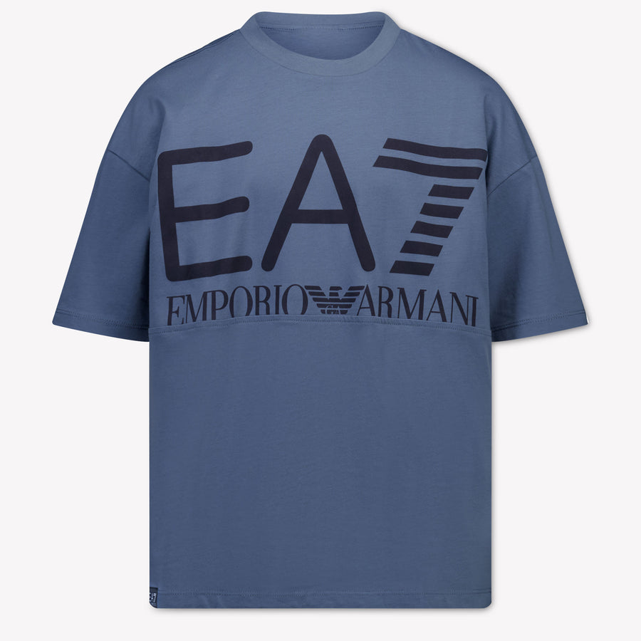 EA7 Enfants Garçons T-shirt dans Bleu Clair