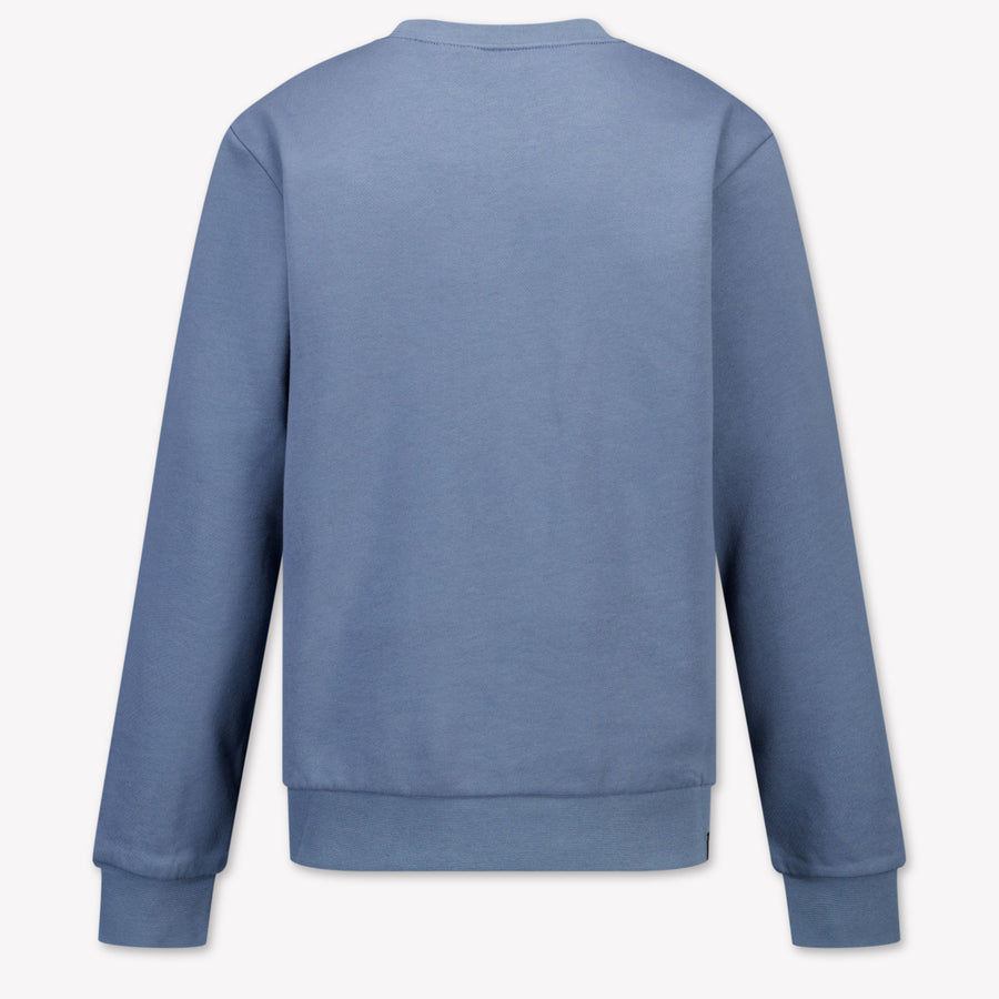 EA7 Enfants Garçons Pull en Bleu Clair