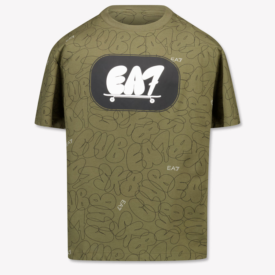 EA7 Kinder Jongens T-Shirt In Army