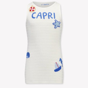 MC2 Saint Barth Enfants Filles Robe en blanc cassé